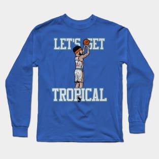 Klay Thompson Golden State Tropical Toon Long Sleeve T-Shirt